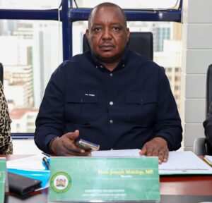 HELB CEO Geoffrey Monari during a parliamentary session.