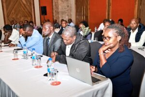 Pension officials during a press session