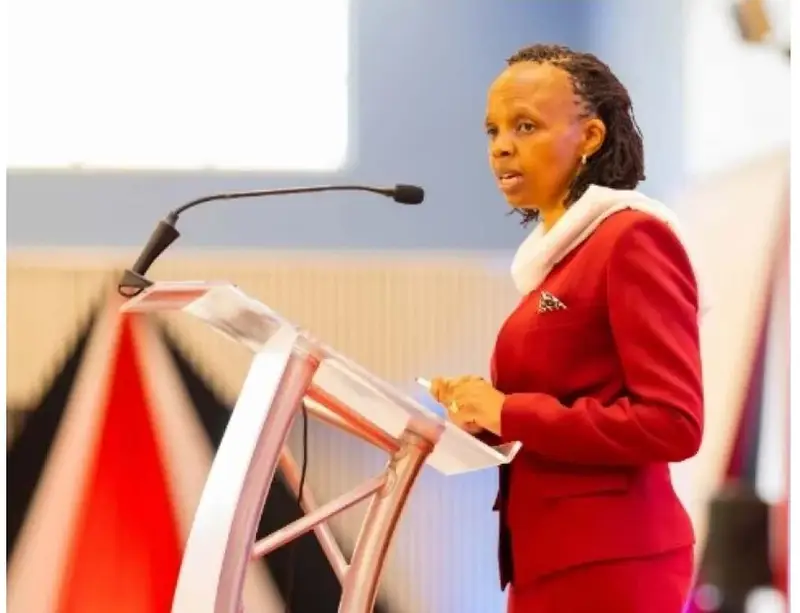 CEO of KUCCPS Agness Wahome during a past press briefing