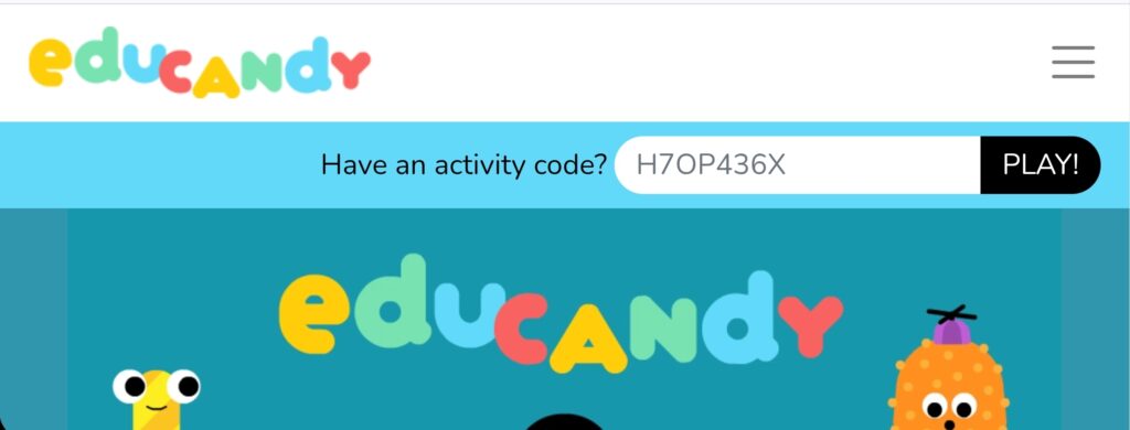 This screenshot illustrates the process of building an interactive holiday assignment within the Educandy platform.