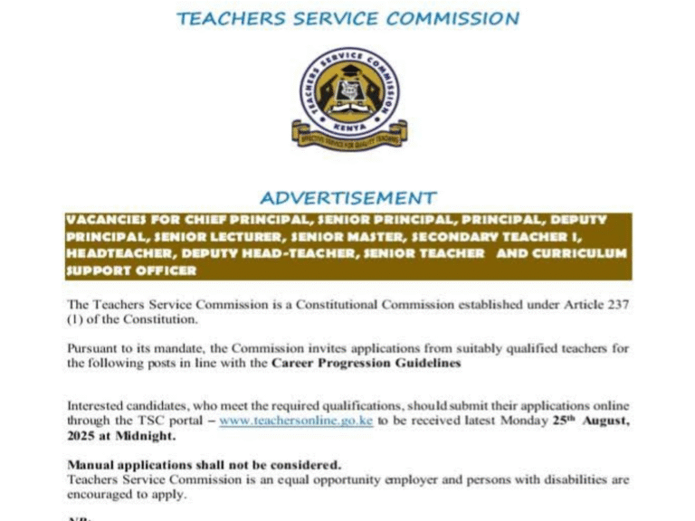 TSC advert.