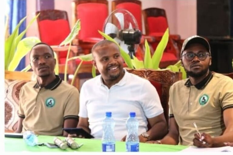 A photo of JSS teacher leaders with the Member of Parliament at JPP Mwatate during the inaugural AGM of the Mwatate JSS teachers.