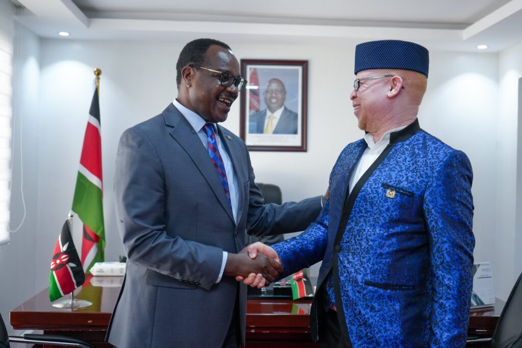 Cabinet Secretary for Education, Mr. Julius Ogamba, meets with Government Spokesperson, Dr. Isaac Mwaura, at a meeting regarding the Uzalendo initiative on September 2, 2025. (Photo: Office of Dr. Isaac Mwaura)