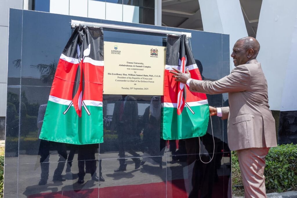 President Dr. William Ruto presided over a commissioning ceremony at Umma University. (Photo: State House Kenya)