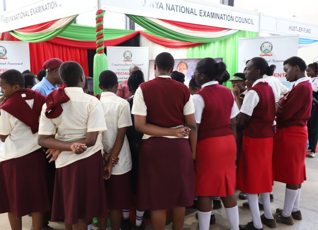 Candidates visit the Kenya National Examinations Council (KNEC) stand at the Nairobi International Show on October 2, 2025. (Photo: KNEC)