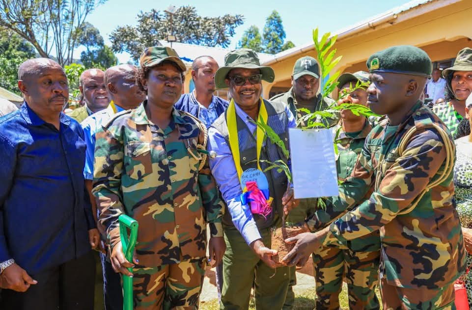 The Cabinet Secretary for Education, Hon. Julius Ogamba, during the Mazingira Day celebrations. (Photo: Ministry of Education)