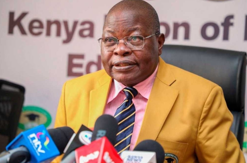 The Secretary General of the Kenya Union of Post Primary Education Teachers (KUPPET), Ms. Akello Misori, addressed the press in a past event. (Photo: NTV)