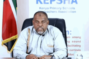 Brother Fuad Ali, the Chairperson of the Kenya Primary Schools Headteachers Association (KEPSHA), during a past media briefing.
